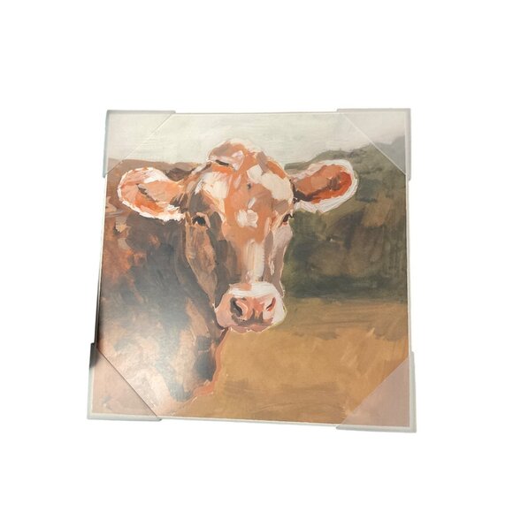 Cow Wall Art Print With Protective Corners By Studio Decor - Picture 1 of 1